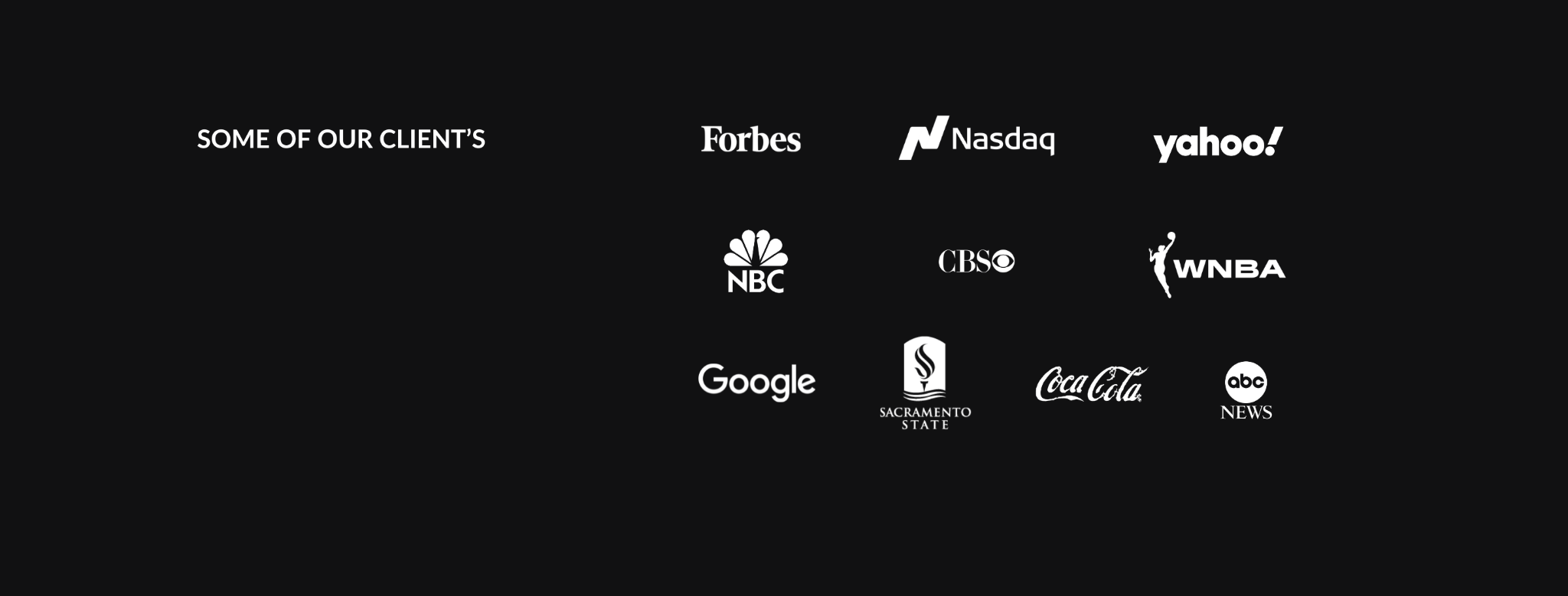 A selection of brands, media and organizations associated with District Media Press